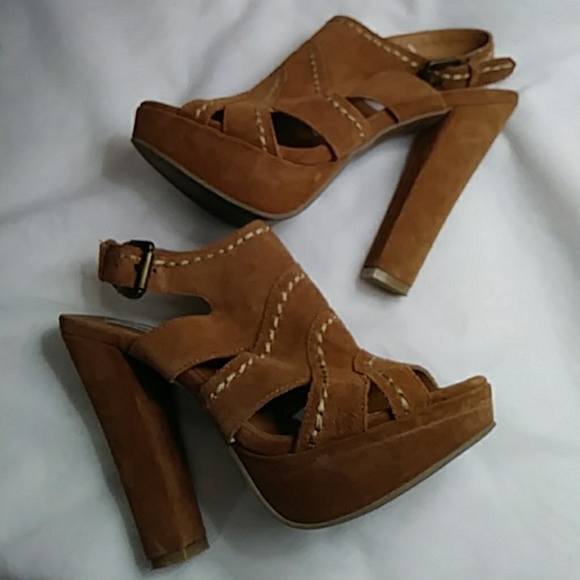 Steve Madden Shoes - Steve Madden "Ricki" Chestnut platform heel